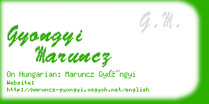 gyongyi maruncz business card